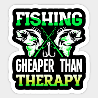 Fishing cheaper than therapy - fishing Sticker